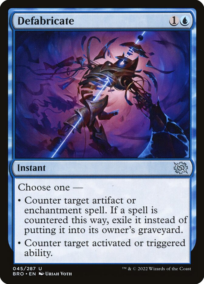 Defabricate - carta Magic The Gathering