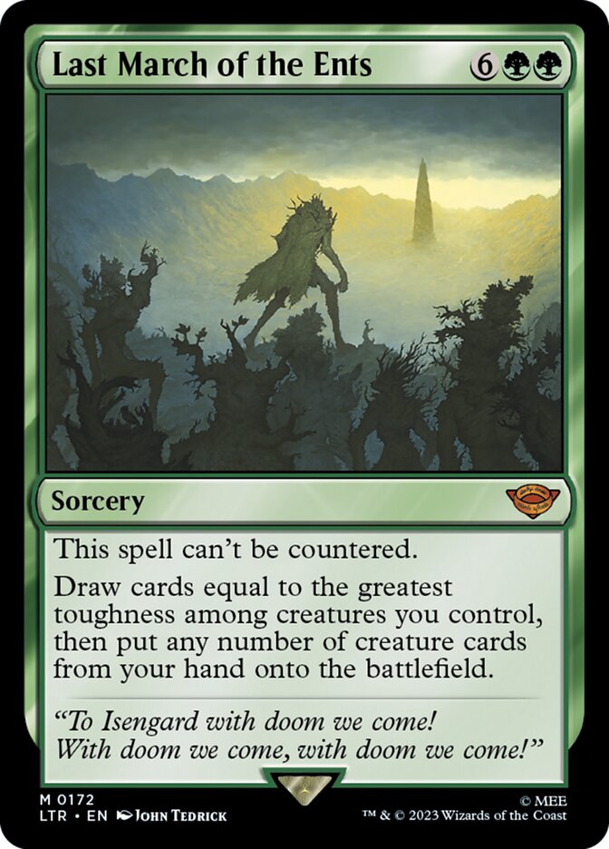 Last March of the Ents - carta Magic The Gathering