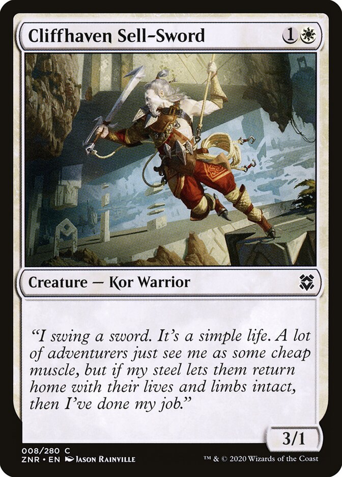 Cliffhaven Sell-Sword - carta Magic The Gathering