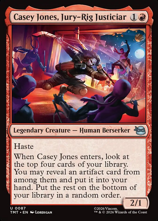 Casey Jones, Jury-Rig Justiciar - carta Magic The Gathering