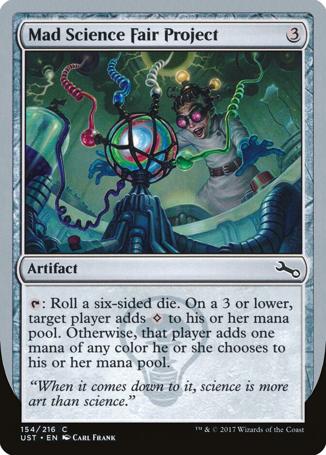 Mad Science Fair Project - carta Magic The Gathering