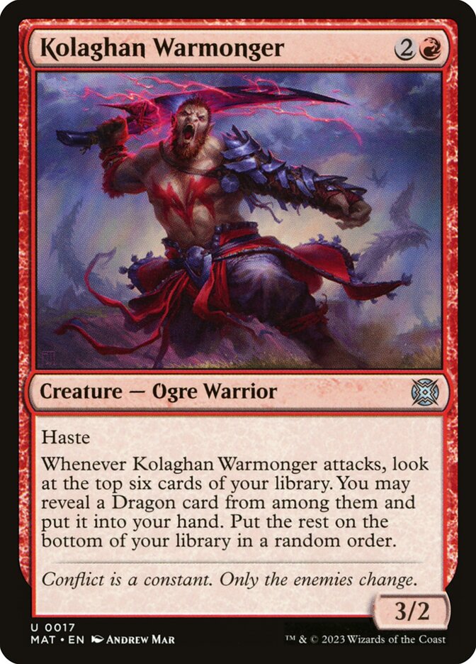 Kolaghan Warmonger - carta Magic The Gathering