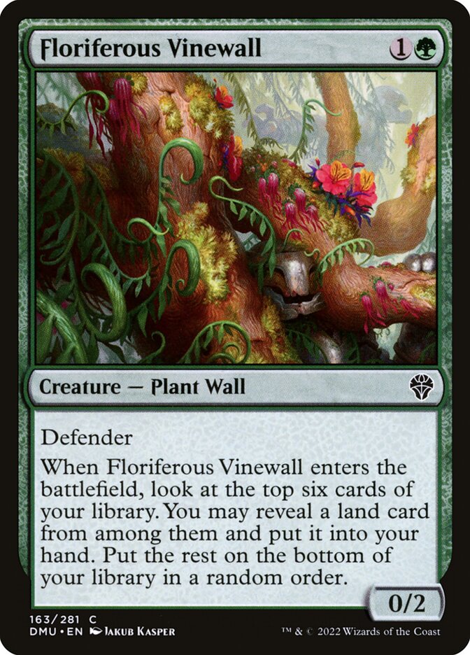 Floriferous Vinewall - carta Magic The Gathering