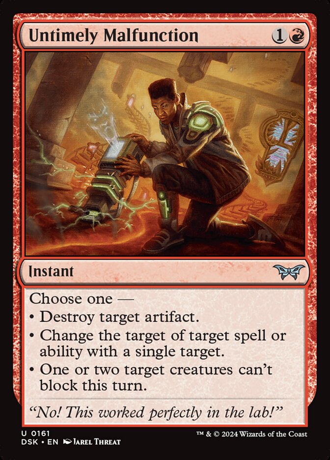 Untimely Malfunction - carta Magic The Gathering