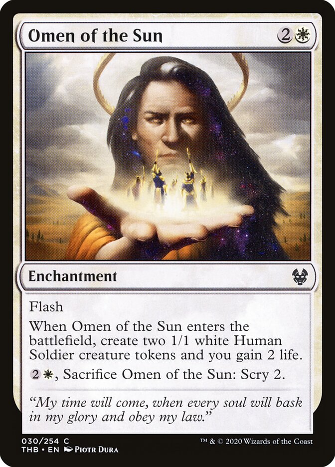 Omen of the Sun - carta Magic The Gathering