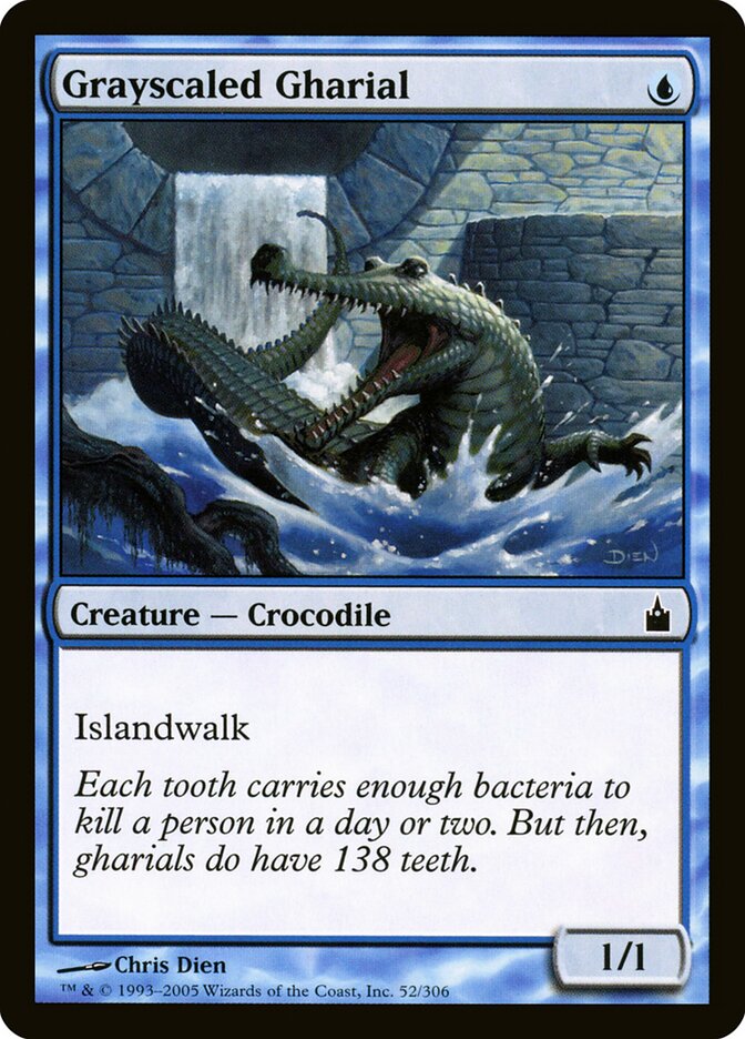 Grayscaled Gharial - carta Magic The Gathering