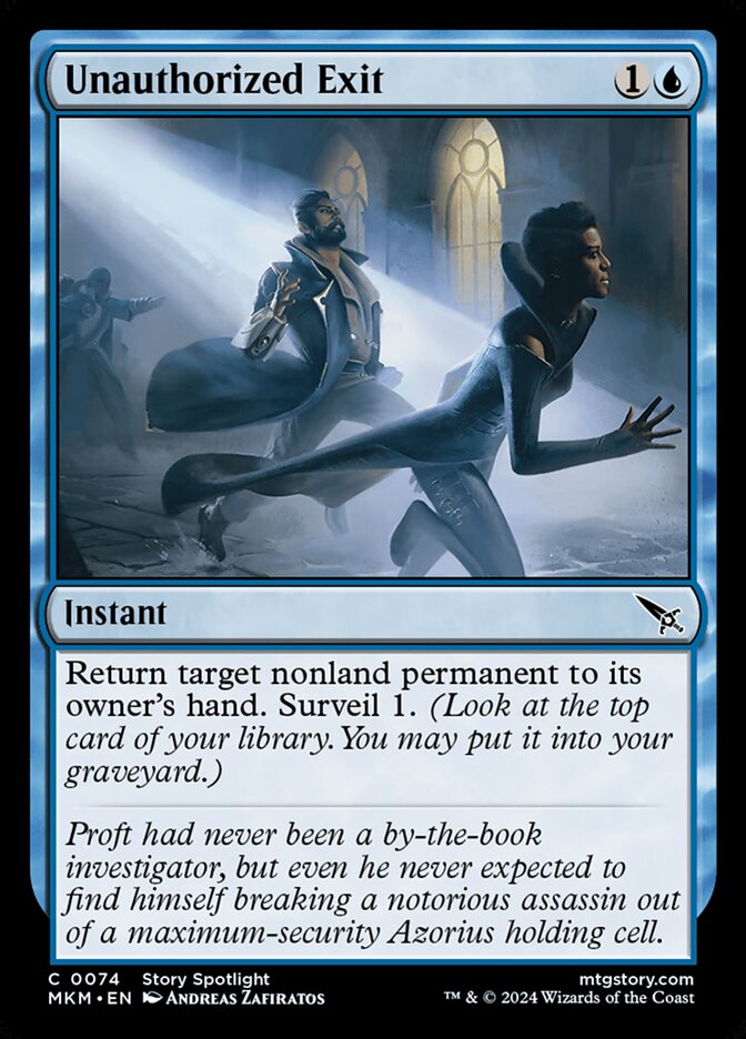 Unauthorized Exit - carta Magic The Gathering