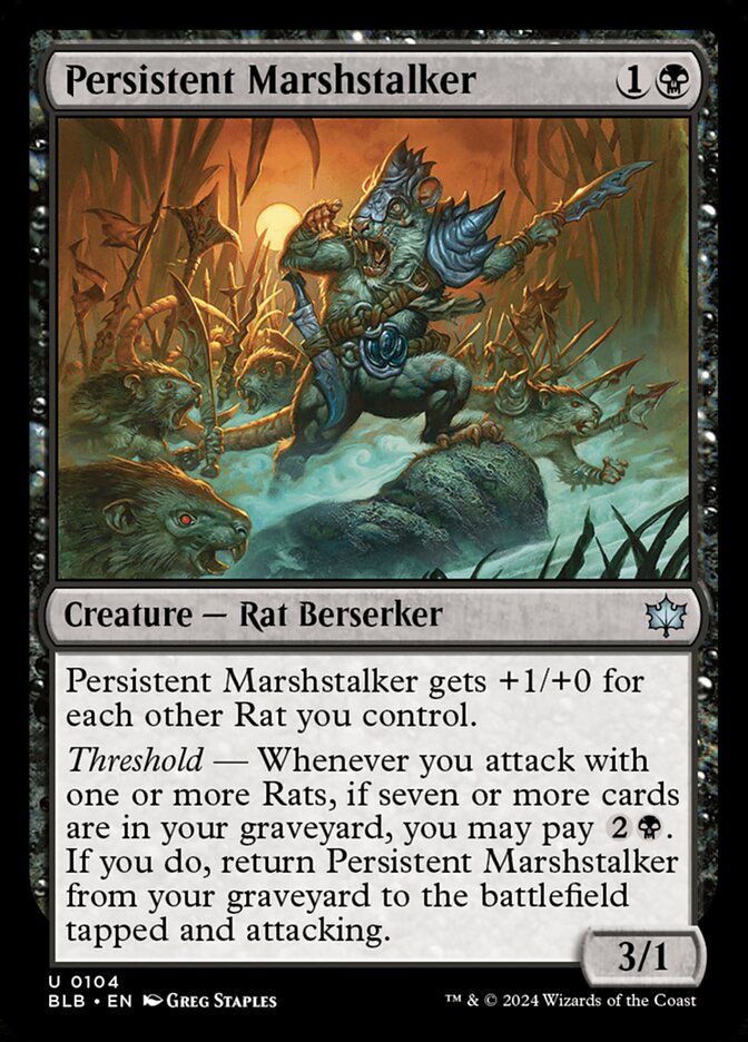 Persistent Marshstalker - carta Magic The Gathering
