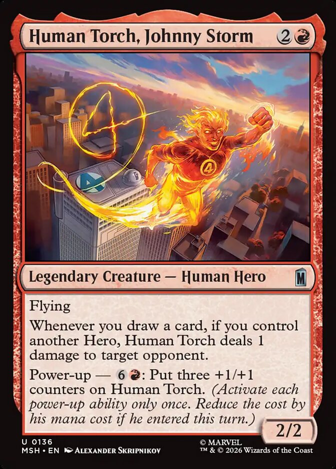 Human Torch, Johnny Storm - carta Magic The Gathering
