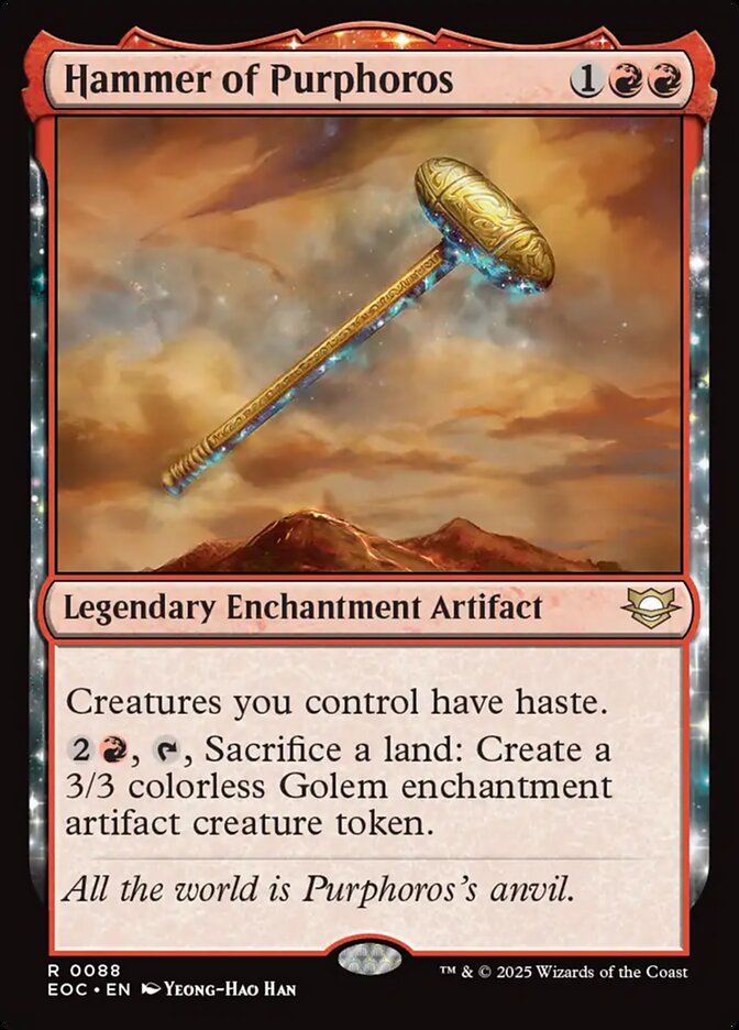 Hammer of Purphoros - carta Magic The Gathering