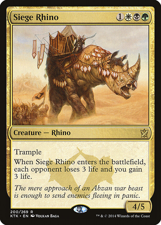 Siege Rhino - carta Magic The Gathering