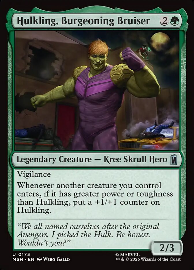 Hulkling, Burgeoning Bruiser - carta Magic The Gathering
