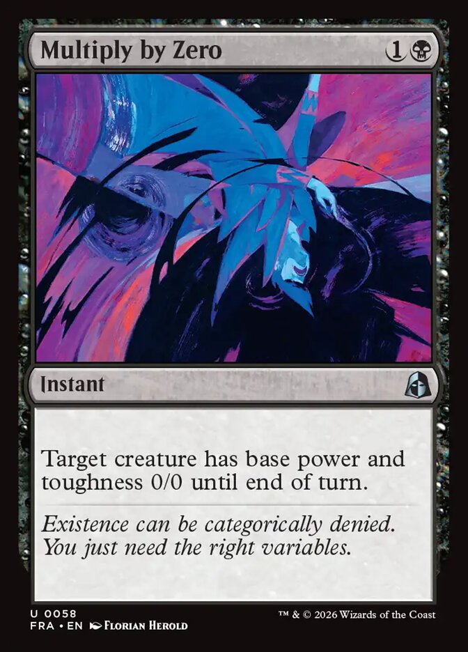 Multiply by Zero - carta Magic The Gathering