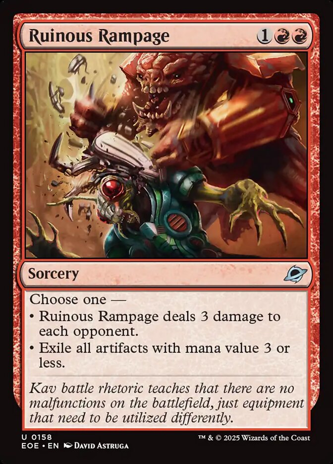 Ruinous Rampage - carta Magic The Gathering