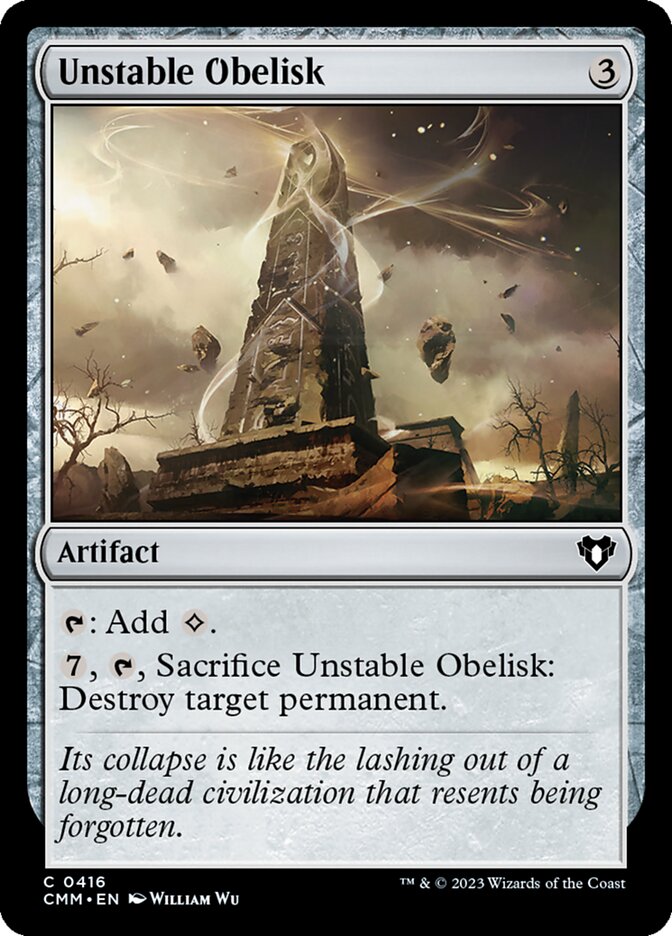 Unstable Obelisk - carta Magic The Gathering