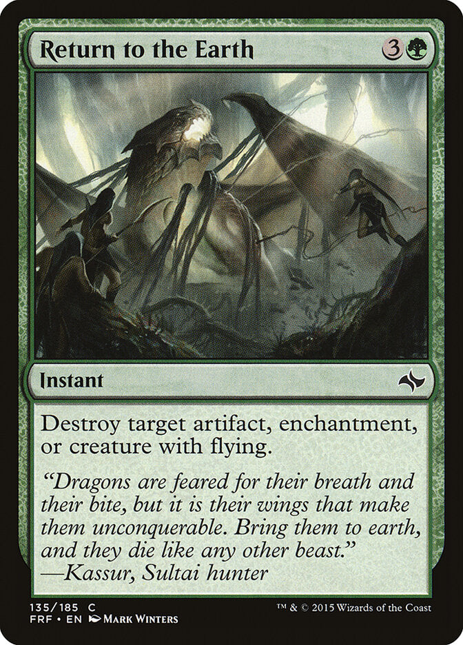 Return to the Earth - carta Magic The Gathering