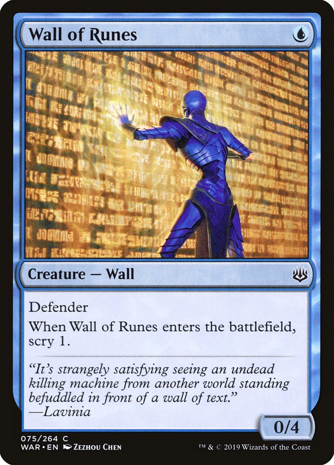 Wall of Runes - carta Magic The Gathering