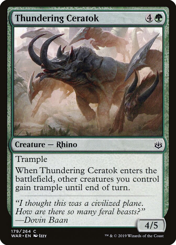 Thundering Ceratok - carta Magic The Gathering
