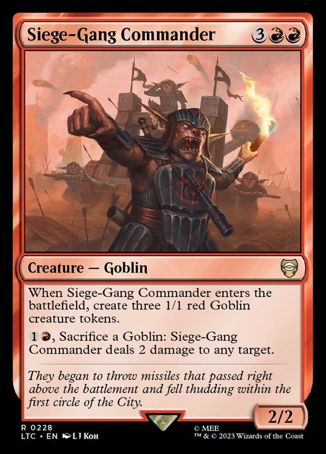 Siege-Gang Commander - carta Magic The Gathering