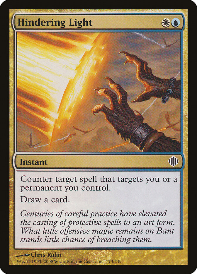Hindering Light - carta Magic The Gathering