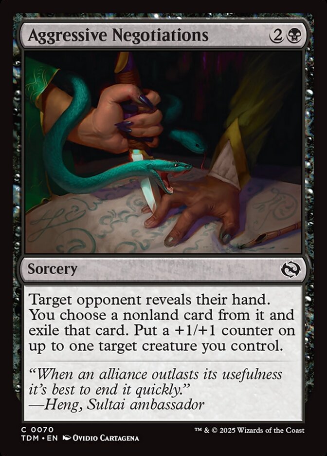 Aggressive Negotiations - carta Magic The Gathering
