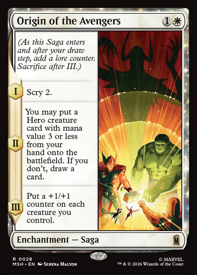 Origin of the Avengers - carta Magic The Gathering