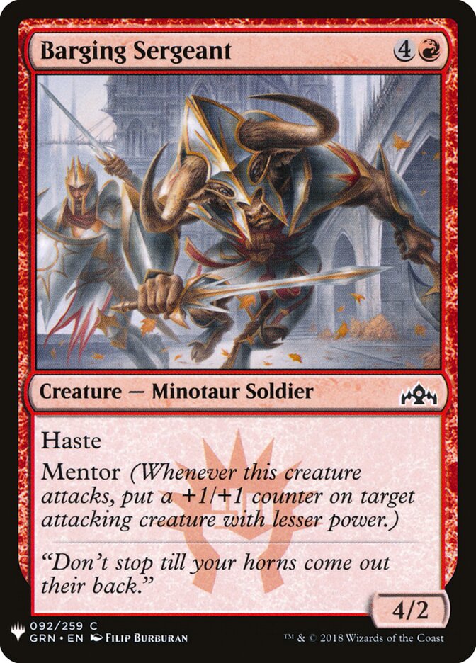 Barging Sergeant - carta Magic The Gathering
