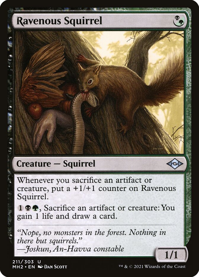 Ravenous Squirrel - carta Magic The Gathering