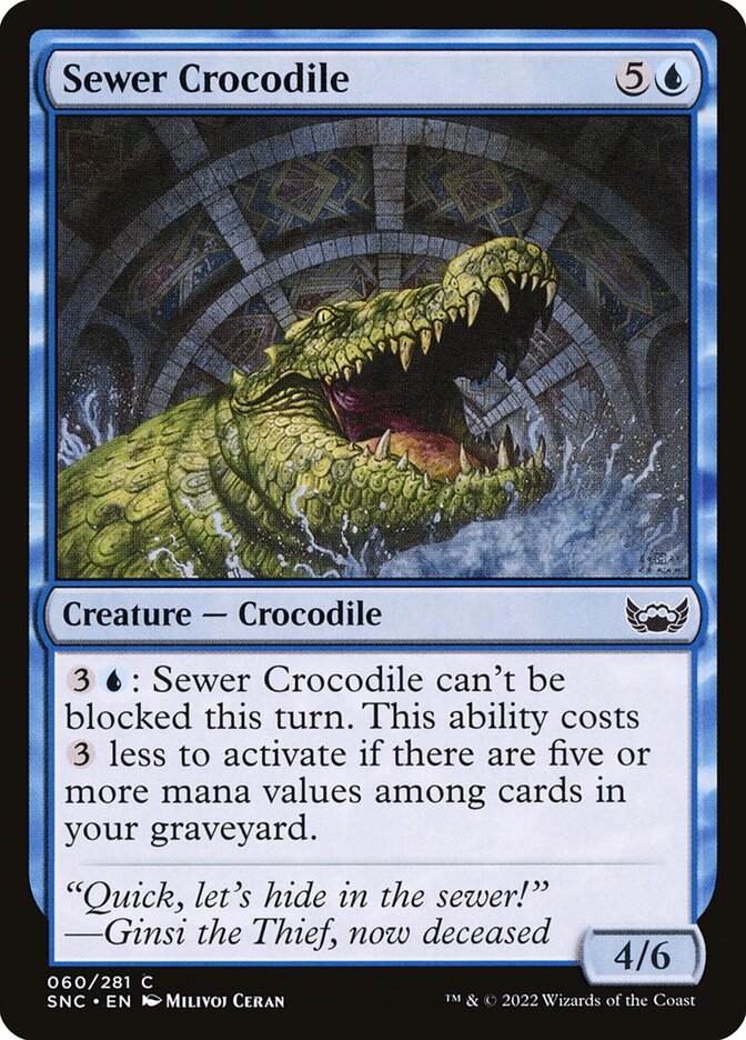 Sewer Crocodile - carta Magic The Gathering