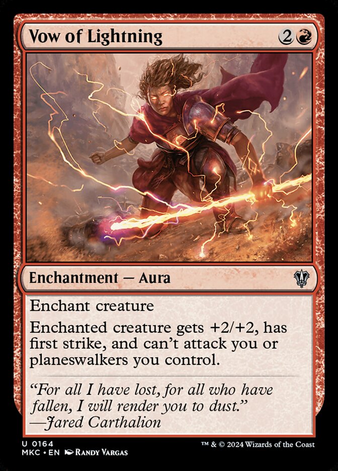 Vow of Lightning - carta Magic The Gathering