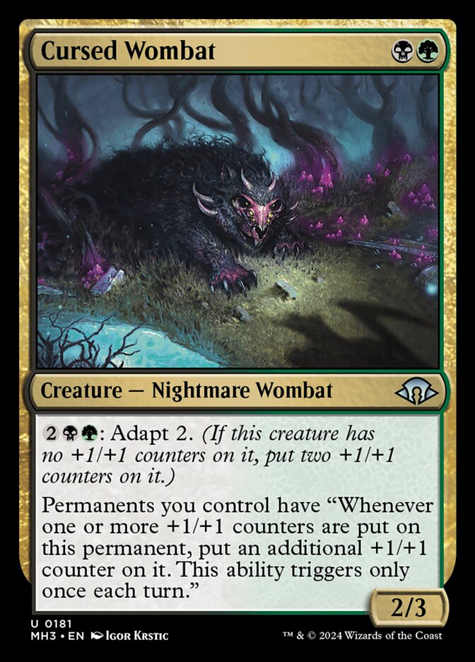 Cursed Wombat - carta Magic The Gathering