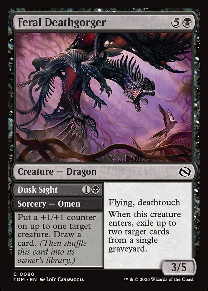 Feral Deathgorger // Dusk Sight - carta Magic The Gathering