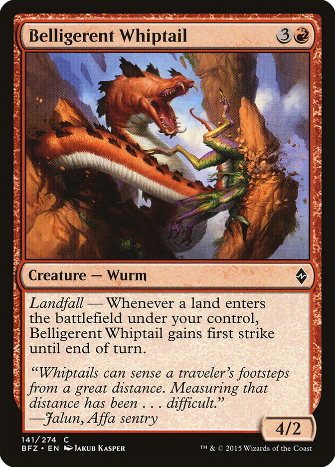 Belligerent Whiptail - carta Magic The Gathering