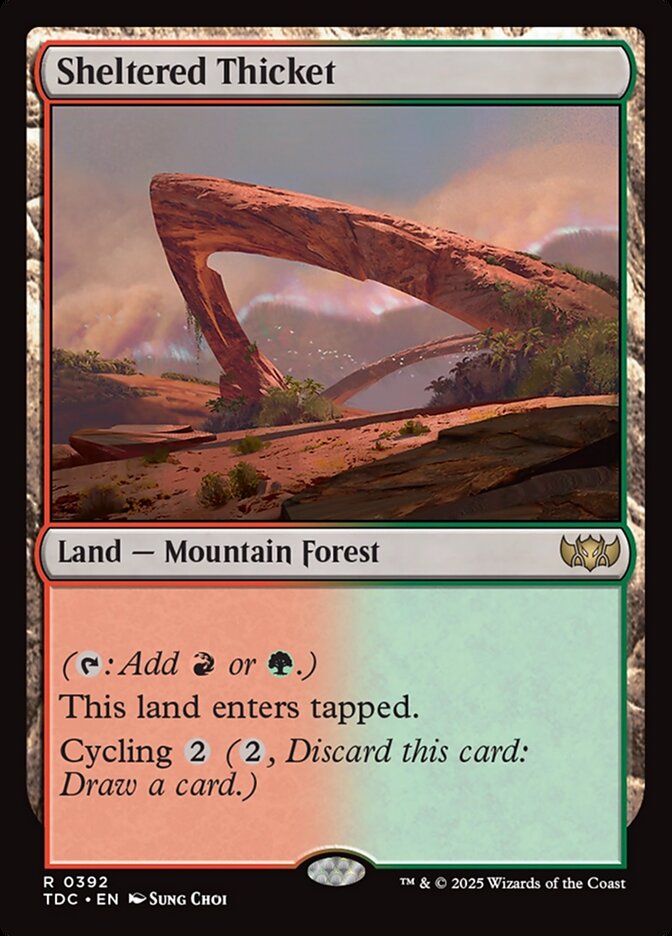 Sheltered Thicket - carta Magic The Gathering