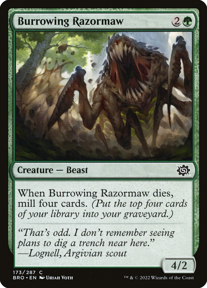 Burrowing Razormaw - carta Magic The Gathering