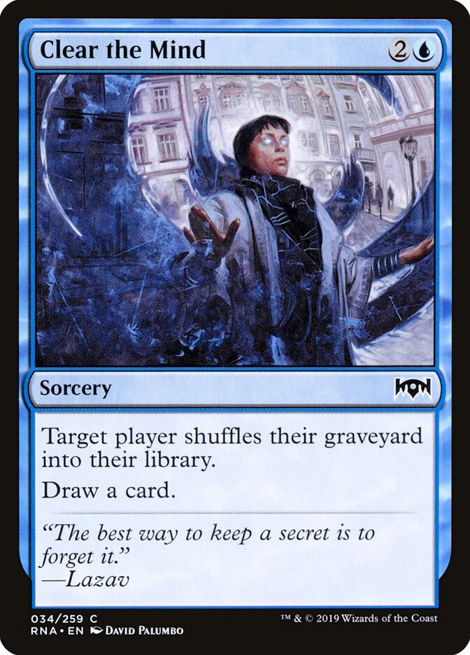 Clear the Mind - carta Magic The Gathering