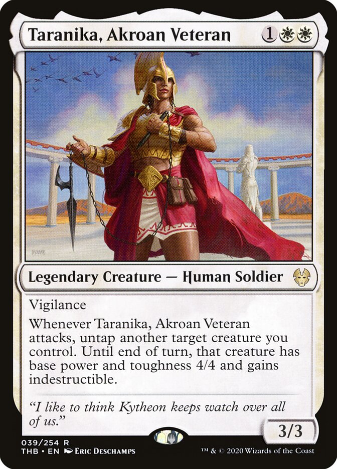 Taranika, Akroan Veteran - carta Magic The Gathering