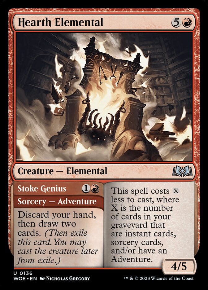 Hearth Elemental // Stoke Genius - carta Magic The Gathering