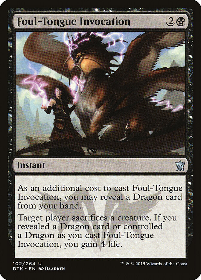 Foul-Tongue Invocation - carta Magic The Gathering