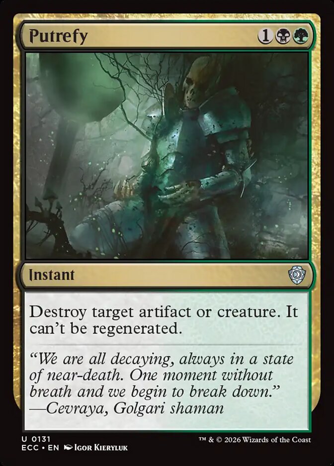 Putrefy - carta Magic The Gathering