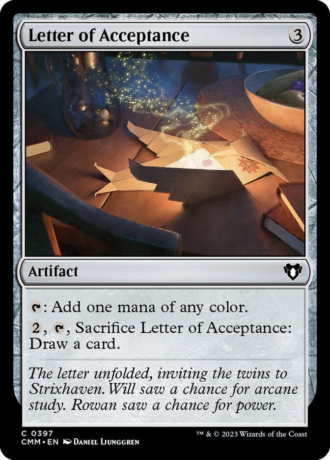 Letter of Acceptance - carta Magic The Gathering