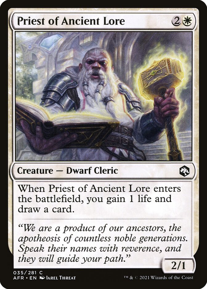 Priest of Ancient Lore - carta Magic The Gathering