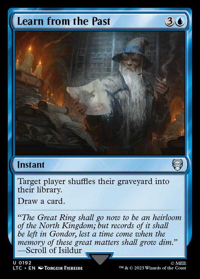 Learn from the Past - carta Magic The Gathering
