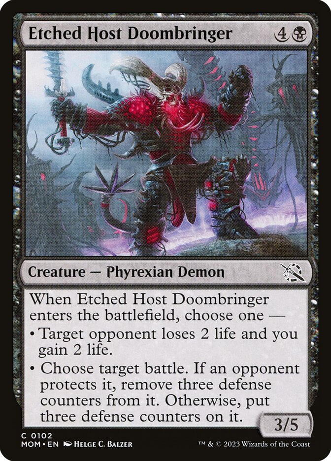 Etched Host Doombringer - carta Magic The Gathering