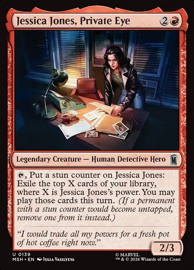Jessica Jones, Private Eye - carta Magic The Gathering