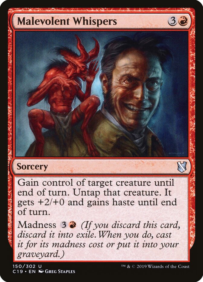 Malevolent Whispers - carta Magic The Gathering