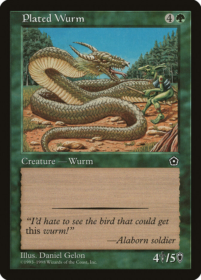 Plated Wurm - carta Magic The Gathering