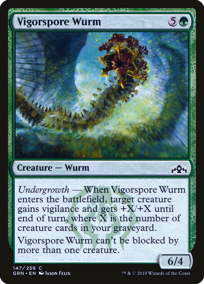 Vigorspore Wurm - carta Magic The Gathering
