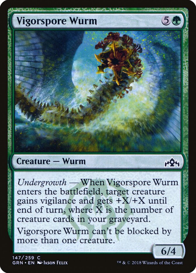 Vigorspore Wurm - carta Magic The Gathering