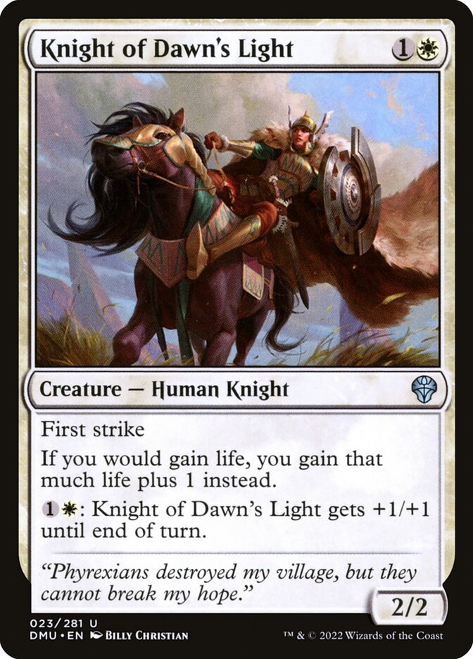Knight of Dawn's Light - carta Magic The Gathering